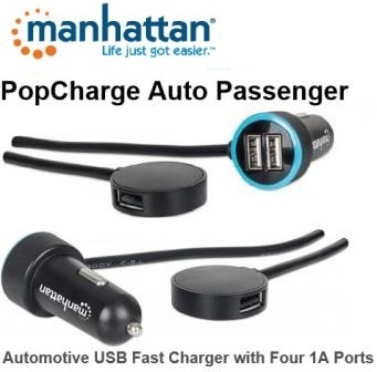 Manhattan PopCharge Auto Passenger Automotive USB