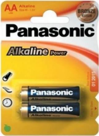 Panasonic Alkaline Power AA Batteries 2 Pack