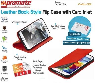 Promate Folio S5 Bookcover with inside card